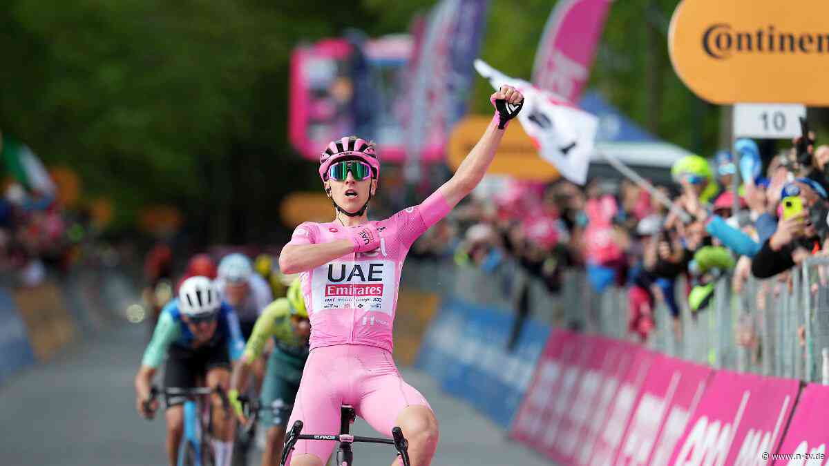 "Heute nicht erwartet": Pogacar ist beim Giro so dominant, dass er sich selbst wundert