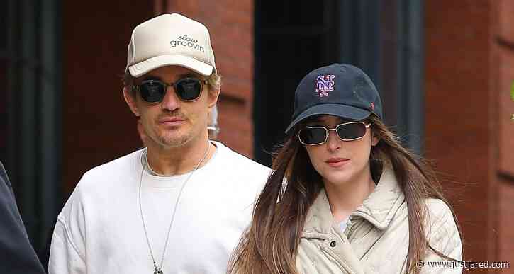 Dakota Johnson Gets Visit from Brother Jesse on Set of 'Materialists' in NYC