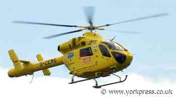 Motorcyclist airlifted to hospital following collision on N Yorks road