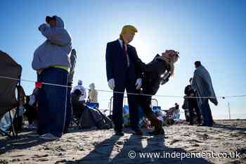 Jersey Shore’s MAGA faithful sleep on beach for front row at Trump rally