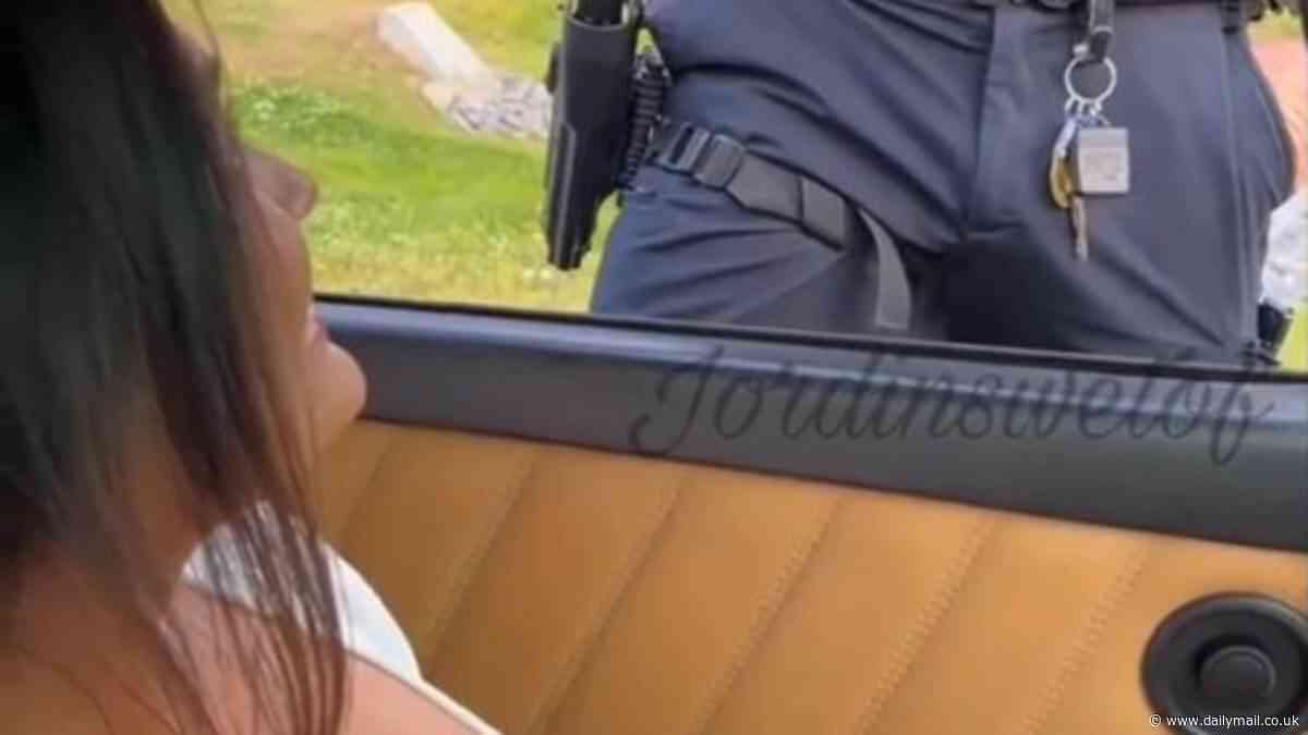 Nashville cop is fired after being busted over 'X-rated video showing him groping OnlyFans star' while in uniform