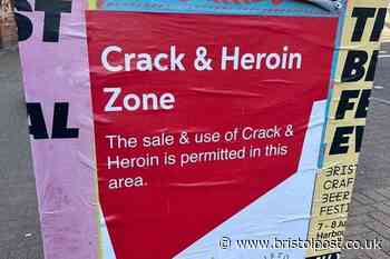 'Heroin & Crack Zone' posters pop up across Bristol