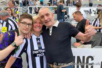 See fan tributes and players with their children on the pitch after Newcastle United's last home game