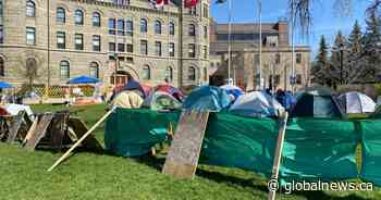 Pro-Palestinian encampment set up at U of W, demonstration at U of M continues