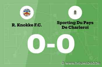Duel tussen FC Knokke en Sporting Du Pays De Charleroi blijft doelpuntloos