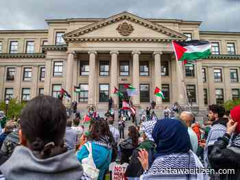 Marchers join up with uOttawa encampment as pro-Palestinian protests continue