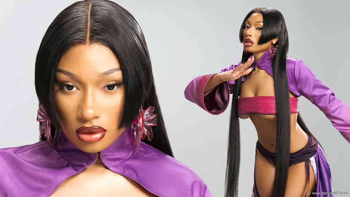 Megan Thee Stallion flashes plenty of underboob in a very racy outfit for new single BOA - as fans speculate over her feud with Nicki Minaj