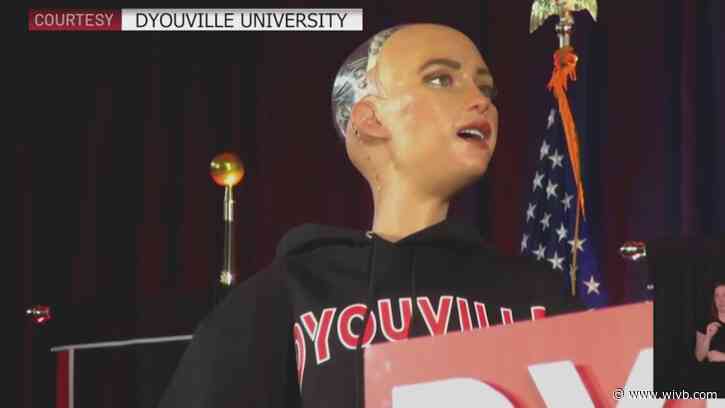 'Definitely different': AI robot speaks at D'Youville University commencement ceremony