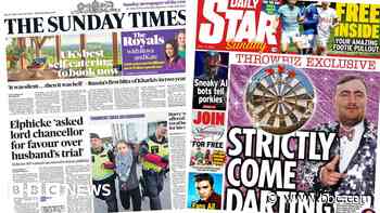 The Papers: Defector MP and 'Strictly Come Darting'
