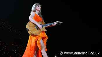 Taylor Swift wows in an orange ruffle dress as she takes to the stage for third night in Paris on her iconic Eras Tour
