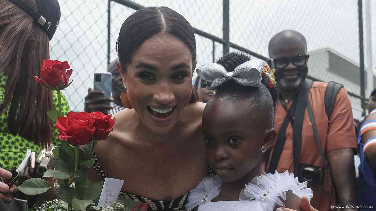 'Catherine who?' say selfie-hunters when they're asked about the Princess of Wales while trying to get a glimpse of Meghan Markle in Nigeria