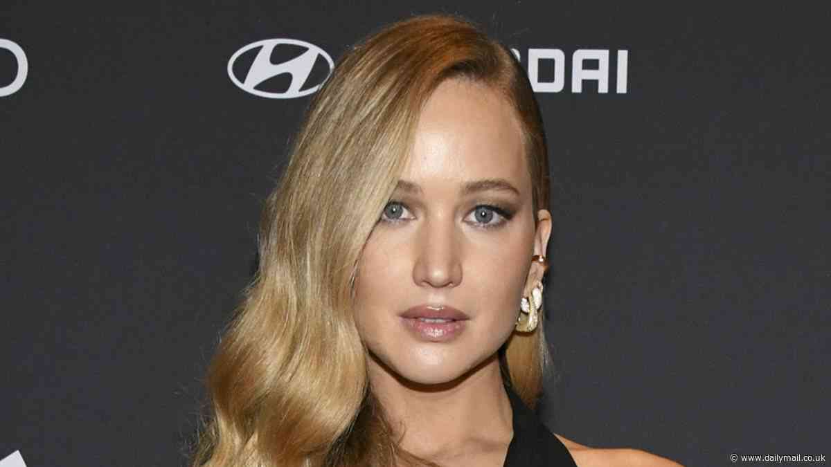 Jennifer Lawrence is a Hollywood bombshell in a plunging ruched dress with stylish honoree Jennifer Hudson and Uma Thurman as they lead stars at 35th Annual GLAAD Media Awards in NYC