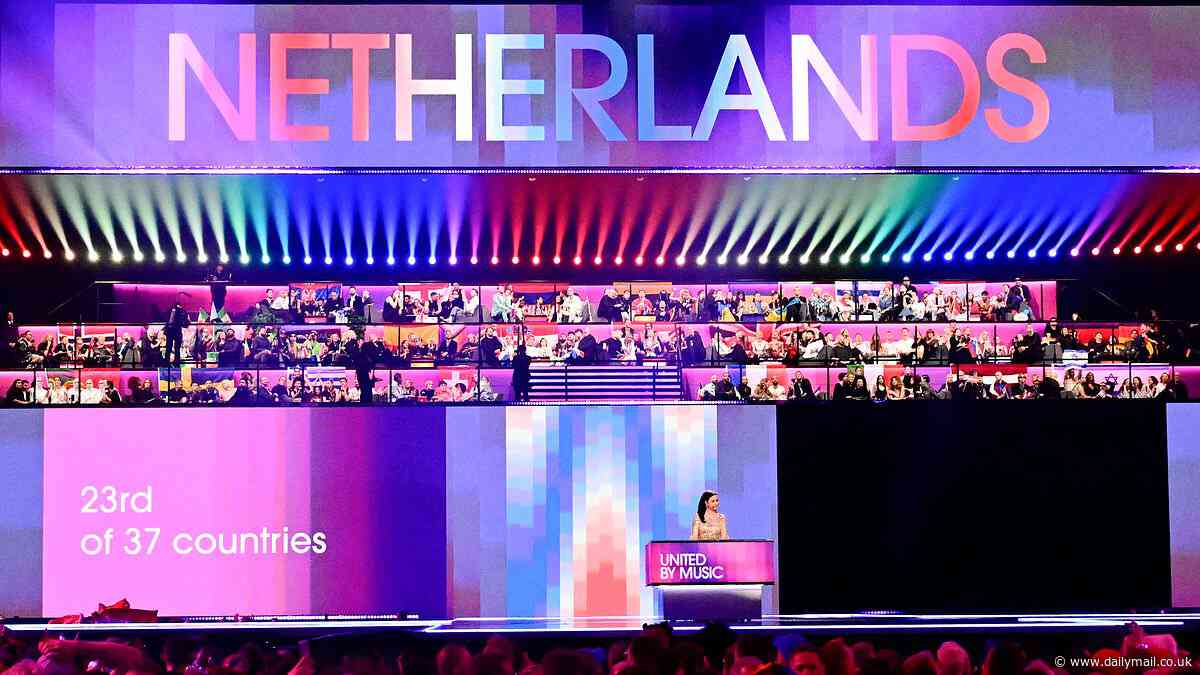 Moment Eurovision chief is loudly booed by audience as he delivers Netherlands jury vote