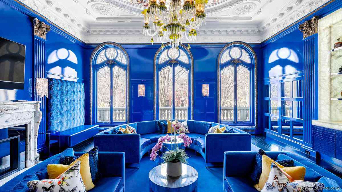 Boston's most expensive home lists for $29.9M: Historic mansion has cobalt blue room, zebra-print carpet, rainbow staircase and skull décor