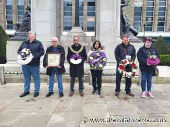 Bolton commemorates Workers' Memorial Day outside town hall