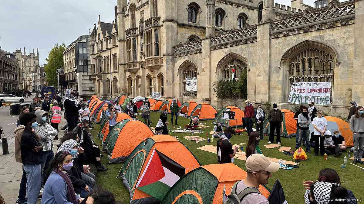 Birmingham becomes first UK university to threaten pro-Palestine students with arrest if they don't shut down American-style encampment as protests spread across campuses