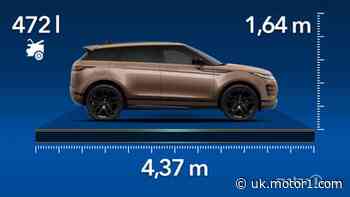 Range Rover Evoque 2024 restyling dimensions and boot space