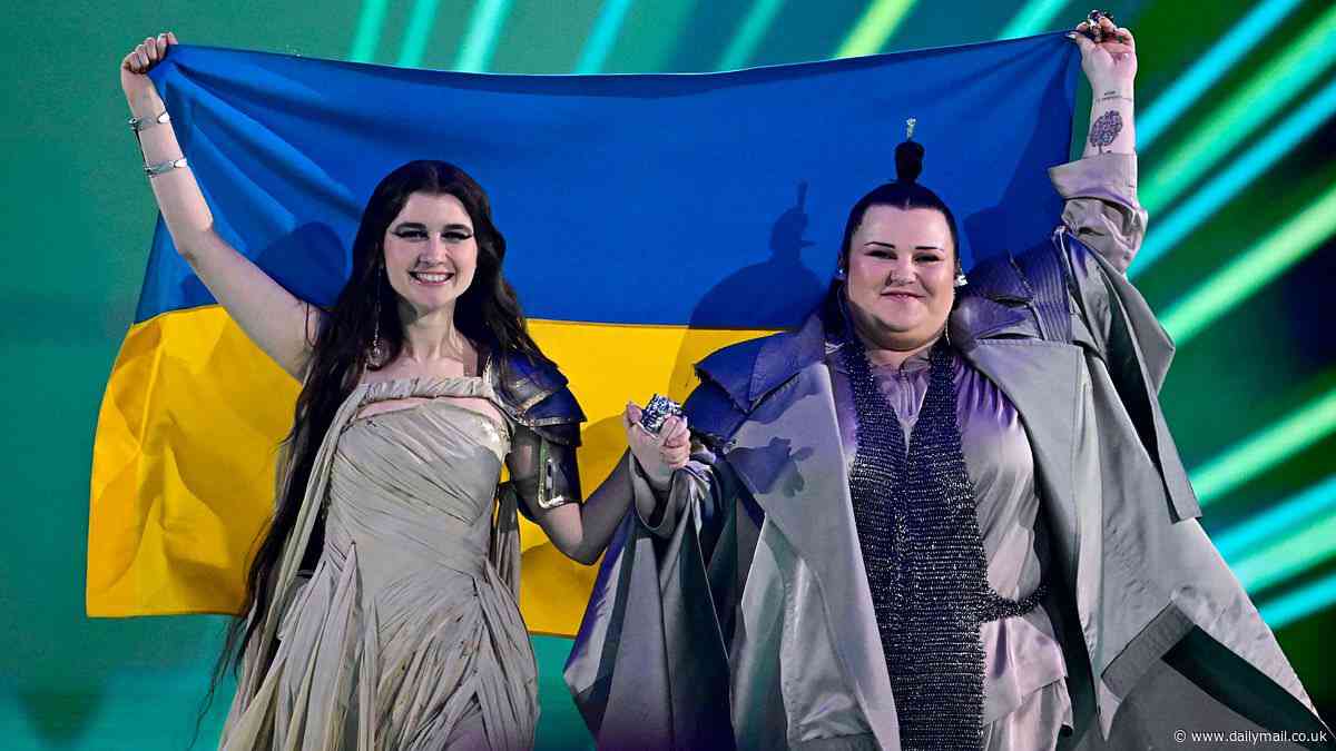 Ukraine soared to third place in Eurovision with religious-themed song of hope Teresa & Maria - at the same time Kharkiv was bombarded by the Russians