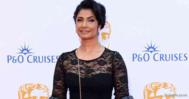 EastEnders actress Balvinder Sopal turns up to Baftas red carpet in crutches and moon boot