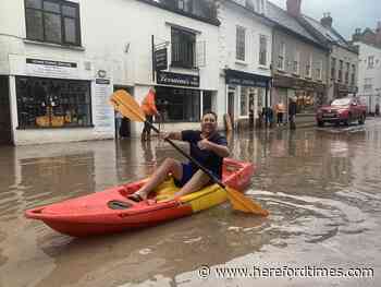 Roads closed in Ross-on-Wye as heavy rain floods town