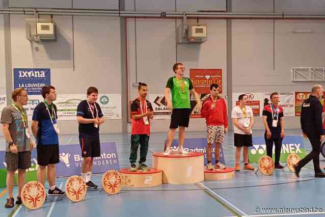 Yannick Peeters winnaar op Special Olympics met badminton