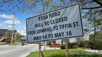 A portion of Essa Road closed this week for Construction