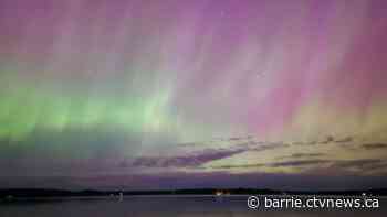 Aurora borealis shines over Simcoe Muskoka