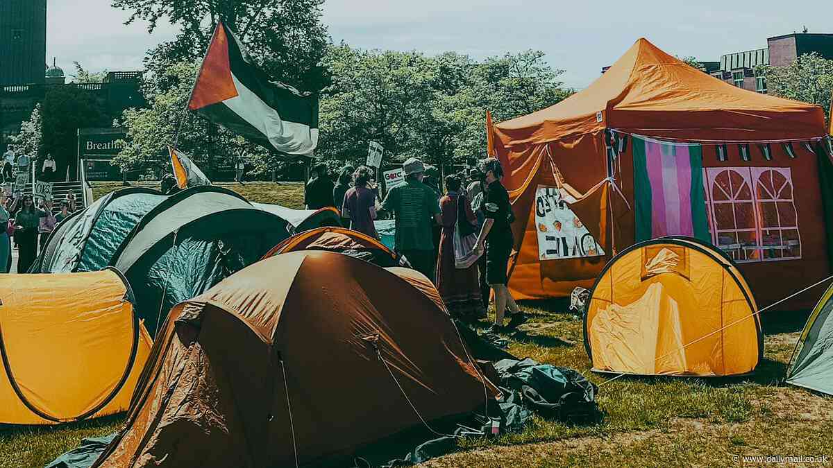 Birmingham becomes first UK university to threaten pro-Palestine students with legal action if they don't shut down American-style encampment as protests spread across campuses