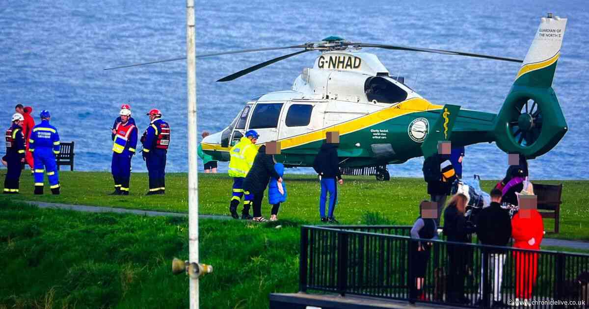 Man taken to hospital after 'fall on the cliffs' at Cullercoats Bay