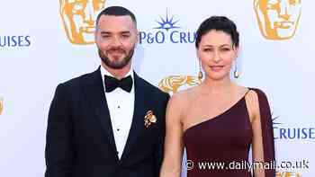 Emma Willis stuns in an elegant crimson gown as joins handsome husband Matt on the red carpet at the BAFTA Television Awards 2024