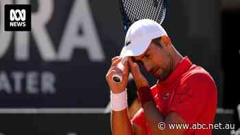 Djokovic says water bottle falling on his head 'could' have had something to do with shock loss in Rome