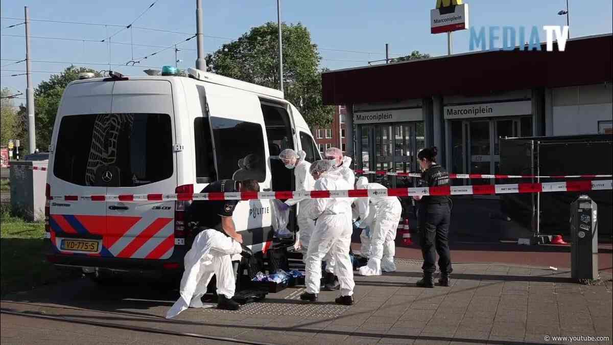 Man overleden na vermoedelijk steekincident Marconiplein Rotterdam