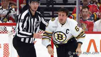 Bruins captain Marchand (upper body) misses G4