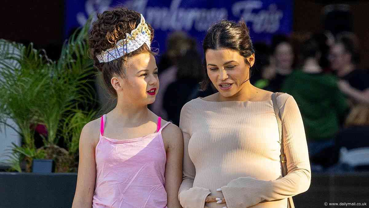 Pregnant Jenna Dewan celebrates Mother's Day with daughter Everly, 10, at dance competition... after accusing ex Channing Tatum of 'bullying' amid legal battle