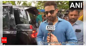 Jr NTR stands in line to vote; wins over fans