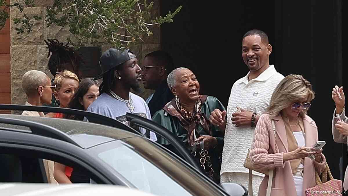 Will Smith celebrates Mother's Day with the whole family in Malibu including wife Jada Pinkett Smith, mother Caroline, mother-in-law Adrienne and his three kids