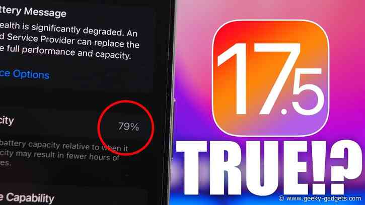 iOS 17.5 iPhone Battery Life Details Revealed