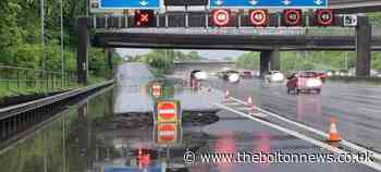 M60 entry slip road closed at Junction 17 after flooding
