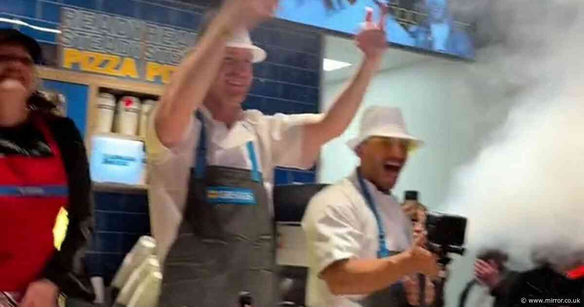 Greggs store transforms into rave as fans party hard and cheer for sausage rolls