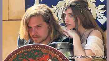Dylan Sprouse and wife Barbara Palvin sport 16th century fashion while attending Renaissance fair in California