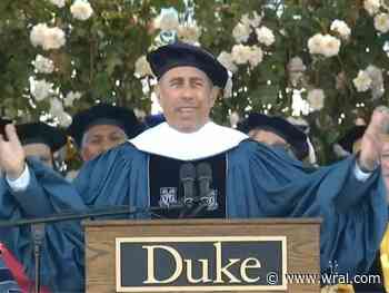 As Seinfeld receives honorary degree at Duke, dozens of students walk out in protest