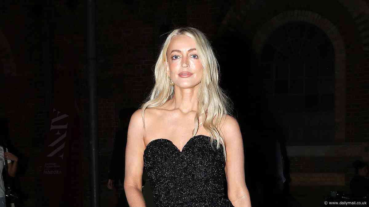 Jackie 'O' Henderson shows off her slimmer than ever figure as she arrives at Australian Fashion Week 2024 in a sleek black dress alongside daughter