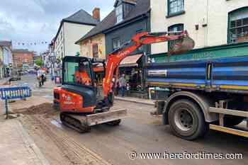 Work to fix Ross-on-Wye street made impassable by flash flood