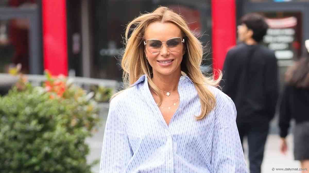Beaming Amanda Holden looks fresh faced for her Heart FM for her breakfast show as she reveals why she was absent from the BAFTA TV Awards