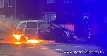 One arrested after 'large disturbance' in Grangetown as image shows car ablaze in street