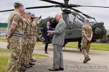 King hands military role to William during visit to Hampshire air base