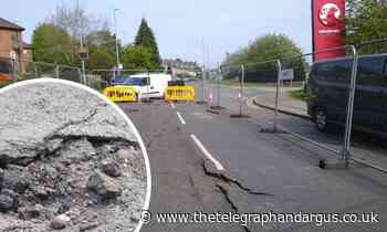 Low Lane, in Horsforth remains closed due to collapsed sewer