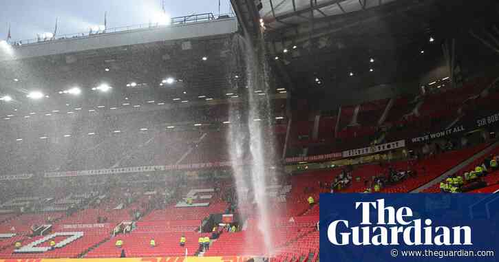 State of Old Trafford's disrepair evident as water floods Manchester United's stadium – video