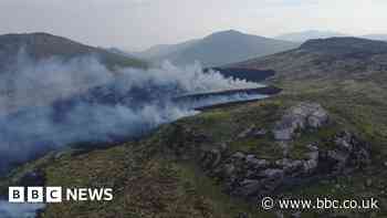 Watch: Drone footage of Mournes gorse fire