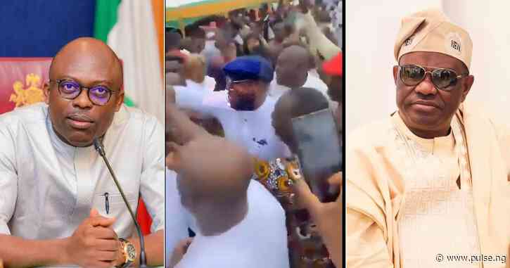 VIDEO: Rivers crisis thickens as supporters chant 'Fubara must obey Wike'